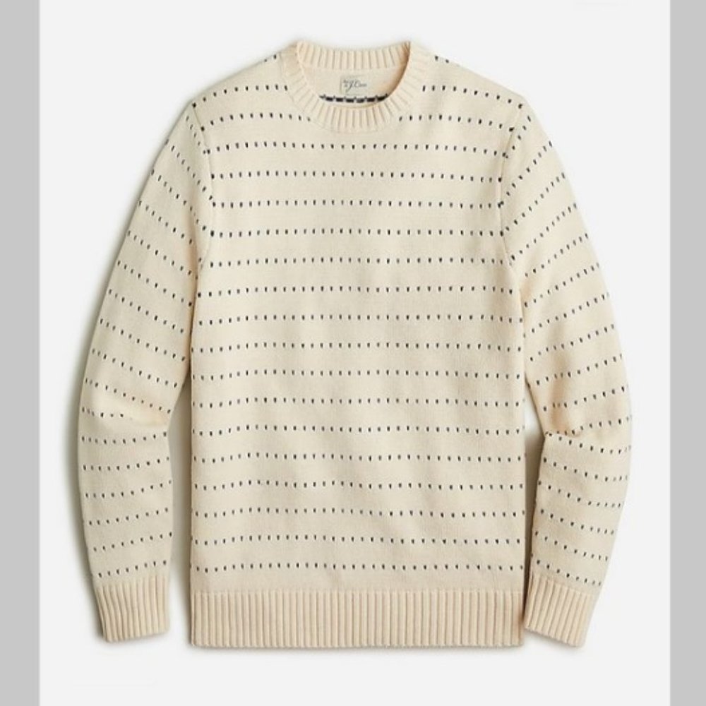 J. Crew Heritage cotton sweater in bird's-eye stitch L
